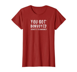 Red Bonvoyed T-Shirt for Woman on Amazon
